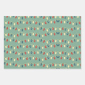 Retro Kerstmis, 60 jaar  verloopdop Inpakpapier Vel (Voorkant 2)