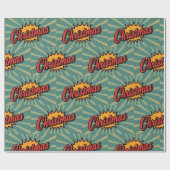 Retro Kerstmis Cadeaupapier (Vlak)