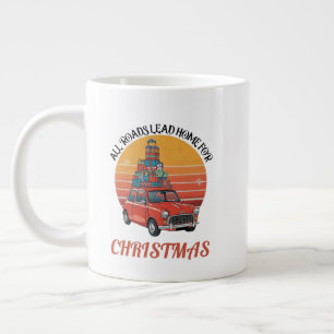 Retro Kerstmis Extra Grote Beker