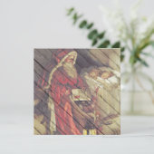 Retro |  kerstmis feestdagenkaart (Staand voorkant)