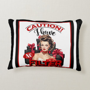 Retro Kerstmis Geen Filter Pinup Accent Kussen