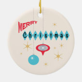 Retro Kerstmis groet ornament (Achterkant)