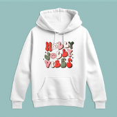 Retro Kerstmis Holly Jolly Vibes Trendy Feestdagen Hoodie