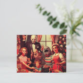 Retro Kerstmis Horror Briefkaart (Staand voorkant)