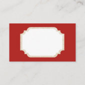 Retro Kerstmis -  kerstkaart - visitekaartje (Achterkant)