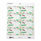 Retro Kerstmis naar Van Etiketten (Full Sheet)