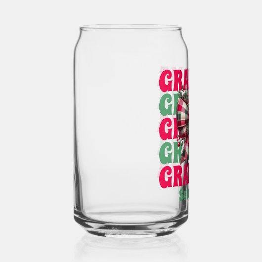 Retro Kerstmis Oma Coquette Bow Blikvorm Glas (Rechts)