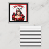 Retro Kerstmis Ongefilterde Pin-up Notitiekaartje (Voorkant / Achterkant)