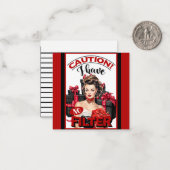 Retro Kerstmis Ongefilterde Pin-up Notitiekaartje (Voorkant / Achterkant in situ)