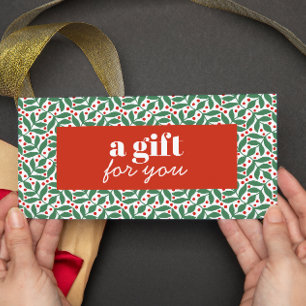 RETRO KERSTMIS RODE BESSEN GROENE BLADEREN SPECIAA