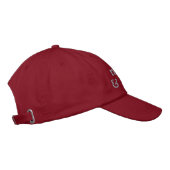 Retro Kerstmis Roze Rood Merry Bright Custom Chic Geborduurde Pet (Rechts)