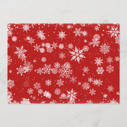 Retro Kerstmis Rustic 5 PHOTO Greep Feestdagenkaart (Achterkant)