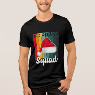 Retro Kerstmis — Santa Hat Festive Tri-Blend Shirt