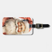 Retro Kerstmis Sinterklaas Bagagelabel (Voorkant horizontaal)