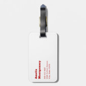 Retro Kerstmis Sinterklaas Bagagelabel (Achterkant verticaal)