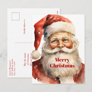 Retro Kerstmis Sinterklaas Feestdagenkaart