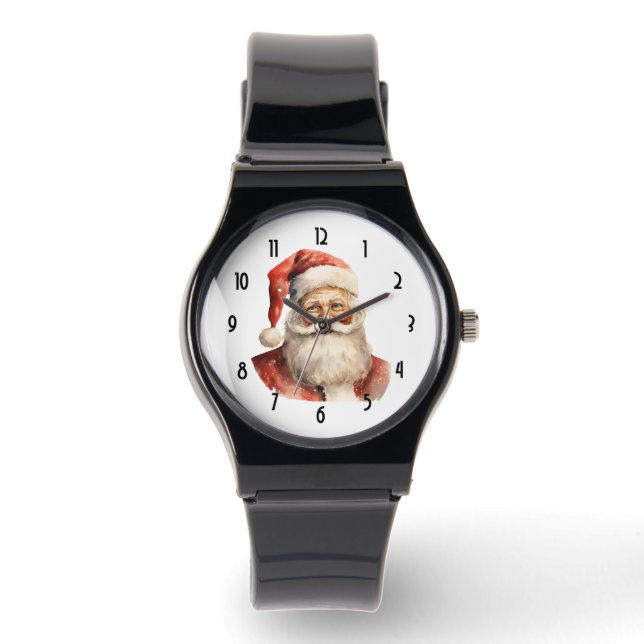 Retro Kerstmis Sinterklaas Horloge (Voorkant)