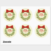 Retro Kerstmis Sticker (Vel)