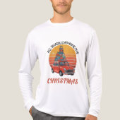 Retro Kerstmis Tri-Blend Shirt (Voorkant volledig)