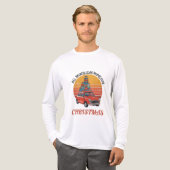 Retro Kerstmis Tri-Blend Shirt (Voorkant)