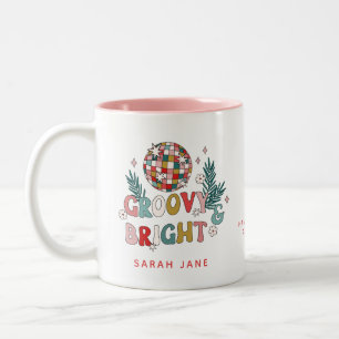 Retro Kerstmis Tweekleurige Koffiemok