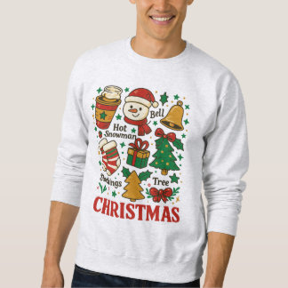 Retro Kerstmis Xmas Doodles Trui