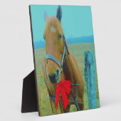 retro kerstpaard fotoplaat (Zijkant)