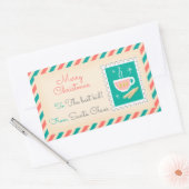 Retro Kerstpostzegels Labels - Chocolade (Envelop)