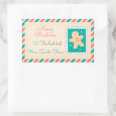 Retro Kerstpostzegels Labels - Cookie (Tas)