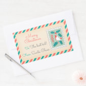 Retro Kerstpostzegels Labels - Joy (Envelop)