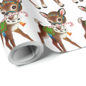 retro kerstrendierpartij cadeaupapier (Rol Hoek)