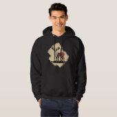 Retro-kerstrenrendiertje Hoodie (Voorkant volledig)