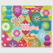 Retro kerstsierpapier cadeaupapier (Vlak)