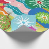 Retro kerstsierpapier cadeaupapier (Hoek)