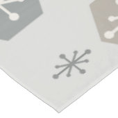 Retro kerstsnowflakes Silver Gold Tafelkleed (Gekanteld)