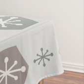 Retro kerstsnowflakes Silver Gold Tafelkleed (Voorbeeld)