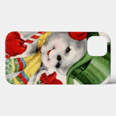 Retro-kerstsnowman-telefoongesprek taai xtreme-hoe Case-Mate iPhone case (Achterkant (horizontaal))