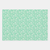 Retro-kerststrepen, pokadots, renrendier inpakpapier vel (Voorkant)