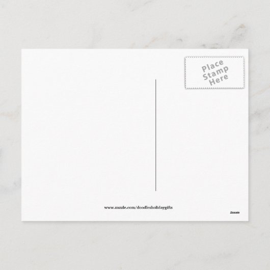 retro kerstvakantie briefkaart (Achterkant)