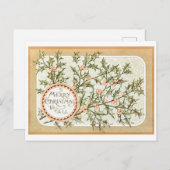  Retro Kerstvakantie Groeten Pos Kaart (Voorkant / Achterkant)