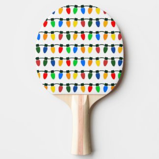 Retro Kerstvakantie Kleurrijke Slingers Kunst Tafeltennisbatje