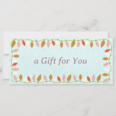 Retro Kerstverlichting Cadeaubon (Voorkant)