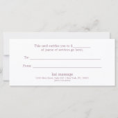 Retro Kerstverlichting Vakantie Cadeaubon (Achterkant)