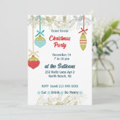 Retro kerstversiering kaart (Staand voorkant)