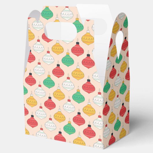 Retro Kerstversiering Patroon Bedankdoosjes (Geopend)