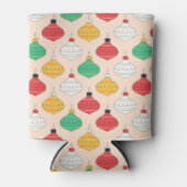 Retro Kerstversiering Patroon Blikjeskoeler (Voorkant)