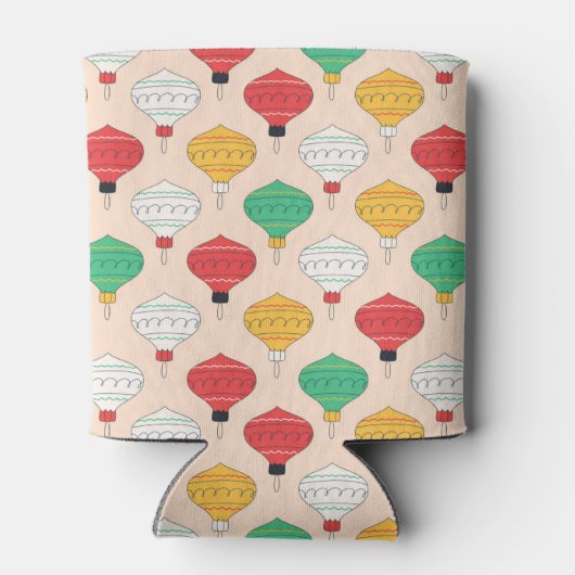 Retro Kerstversiering Patroon Blikjeskoeler (Achterkant)