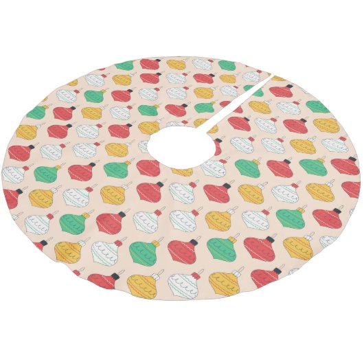 Retro Kerstversiering Patroon Kerstboom Rok (Gekanteld)