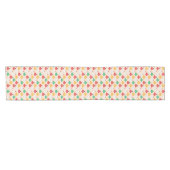 Retro Kerstversiering Patroon Korte Tafelloper (Horizontaal)