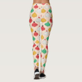 Retro Kerstversiering Patroon Leggings (Achterkant)